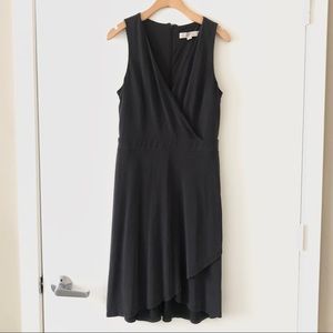 Loft Faux Wrap Dress - Black